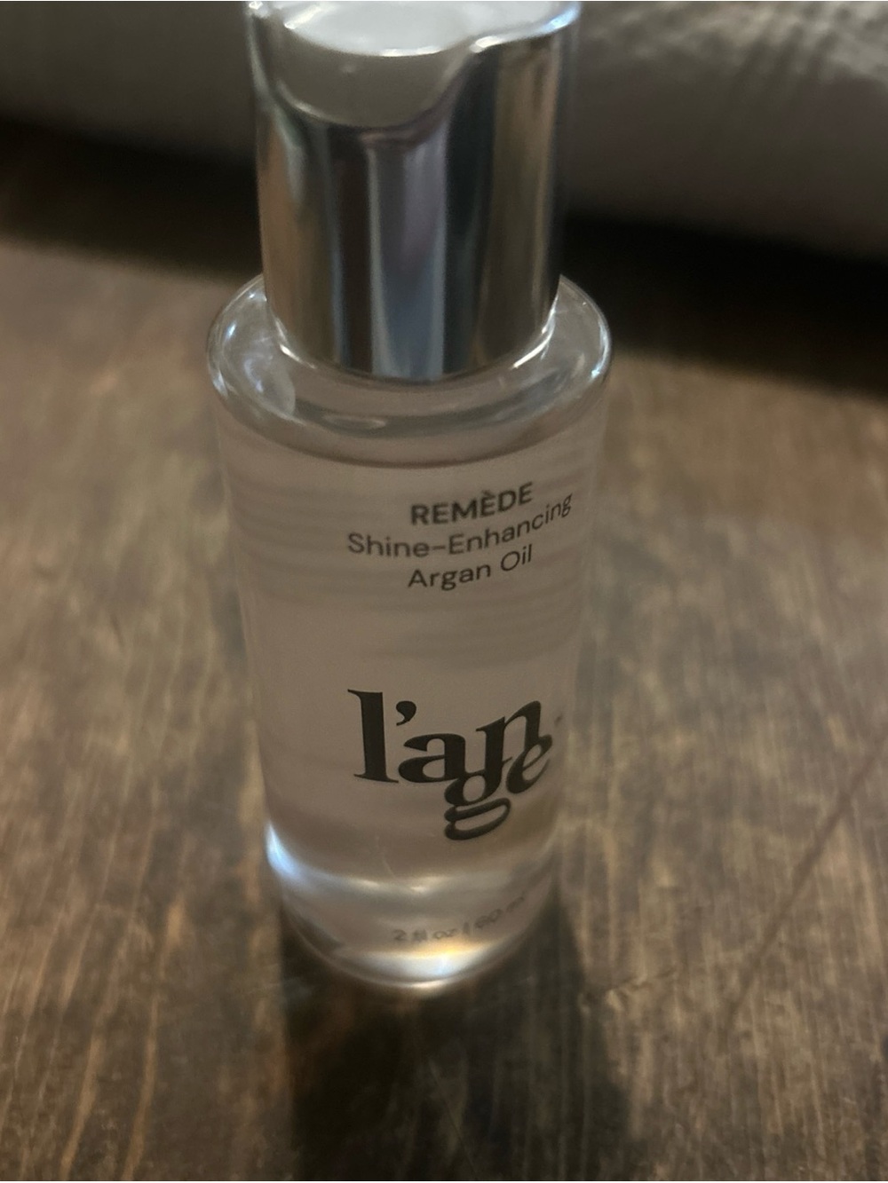 Lange Shine-Enhancing Argan Oil Bottle - Clear with Silver Cap